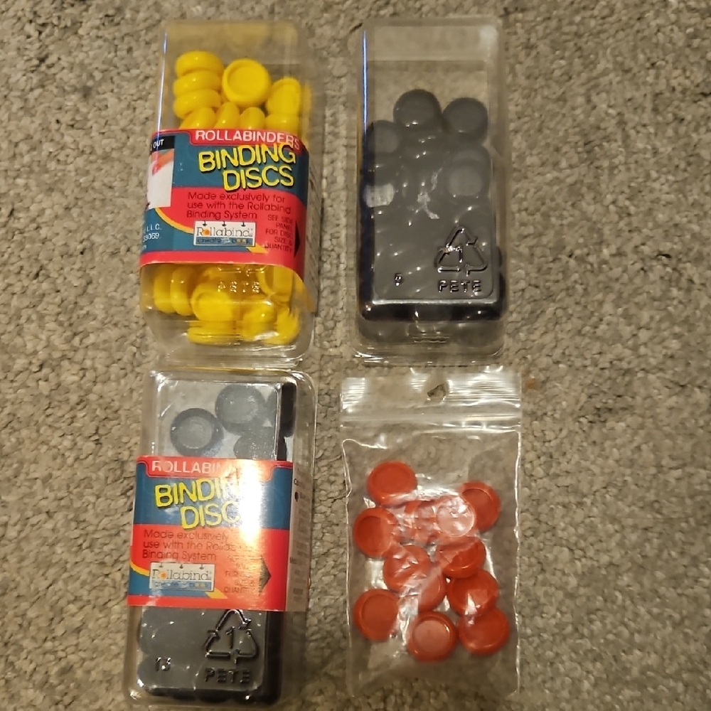 Binding Discs Set - Yellow, Black x2, Red